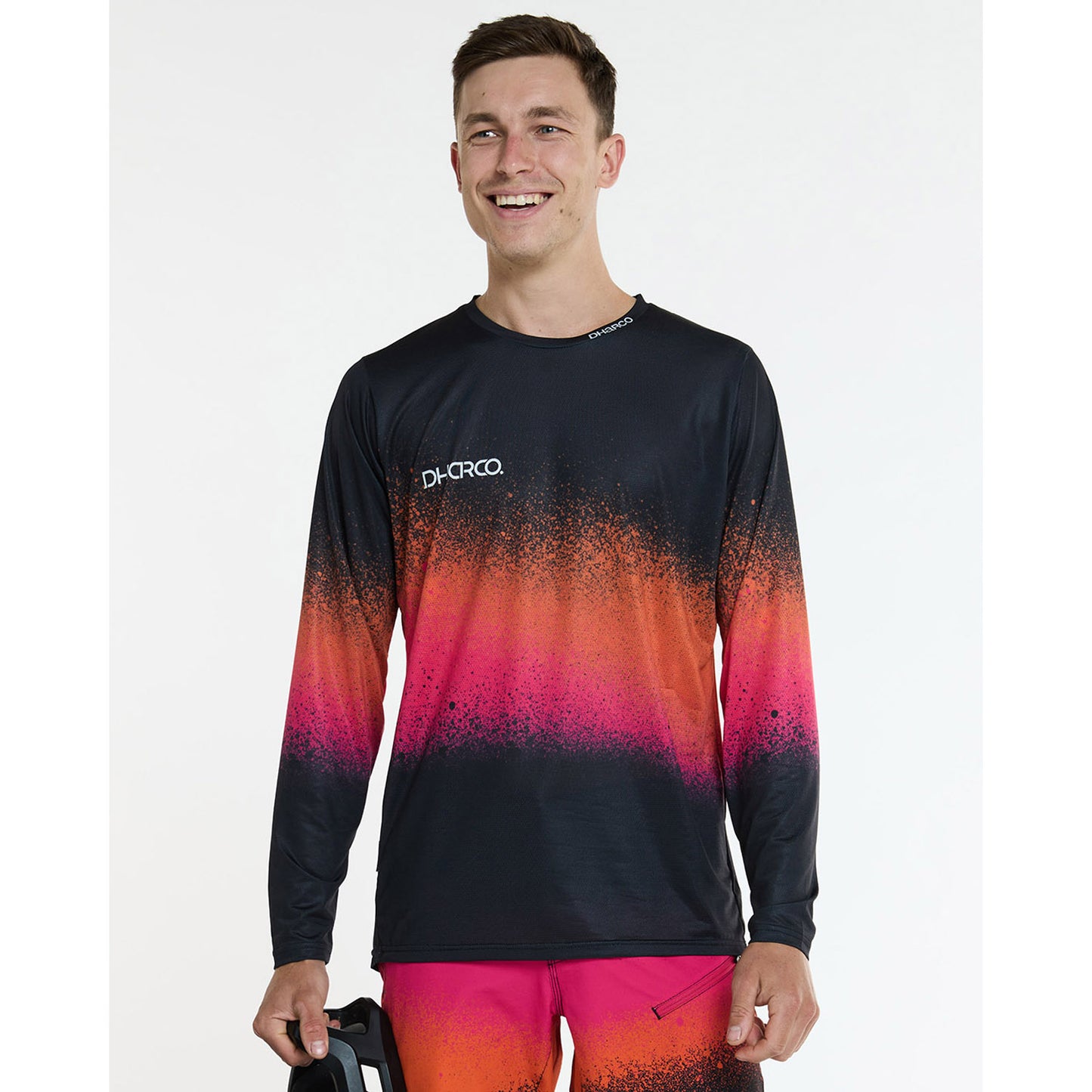 DHARCO RACE BLACK SNAKE Trikot Langarm Schwarz/Orange