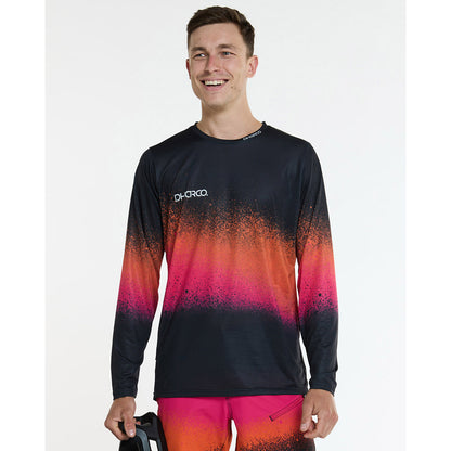 Trikot DHARCO RACE BLACK SNAKE Langarm Schwarz/Orange