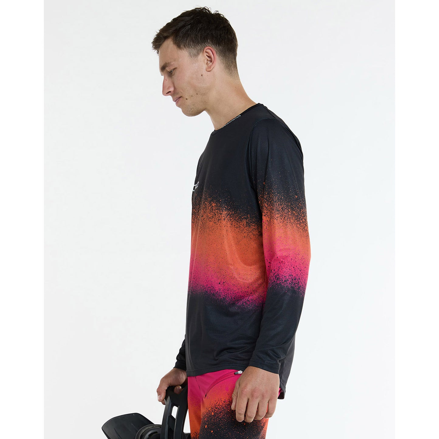 DHARCO RACE BLACK SNAKE Trikot Langarm Schwarz/Orange