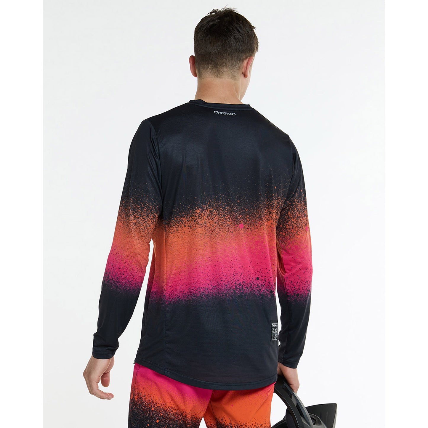 DHARCO RACE BLACK SNAKE Trikot Langarm Schwarz/Orange