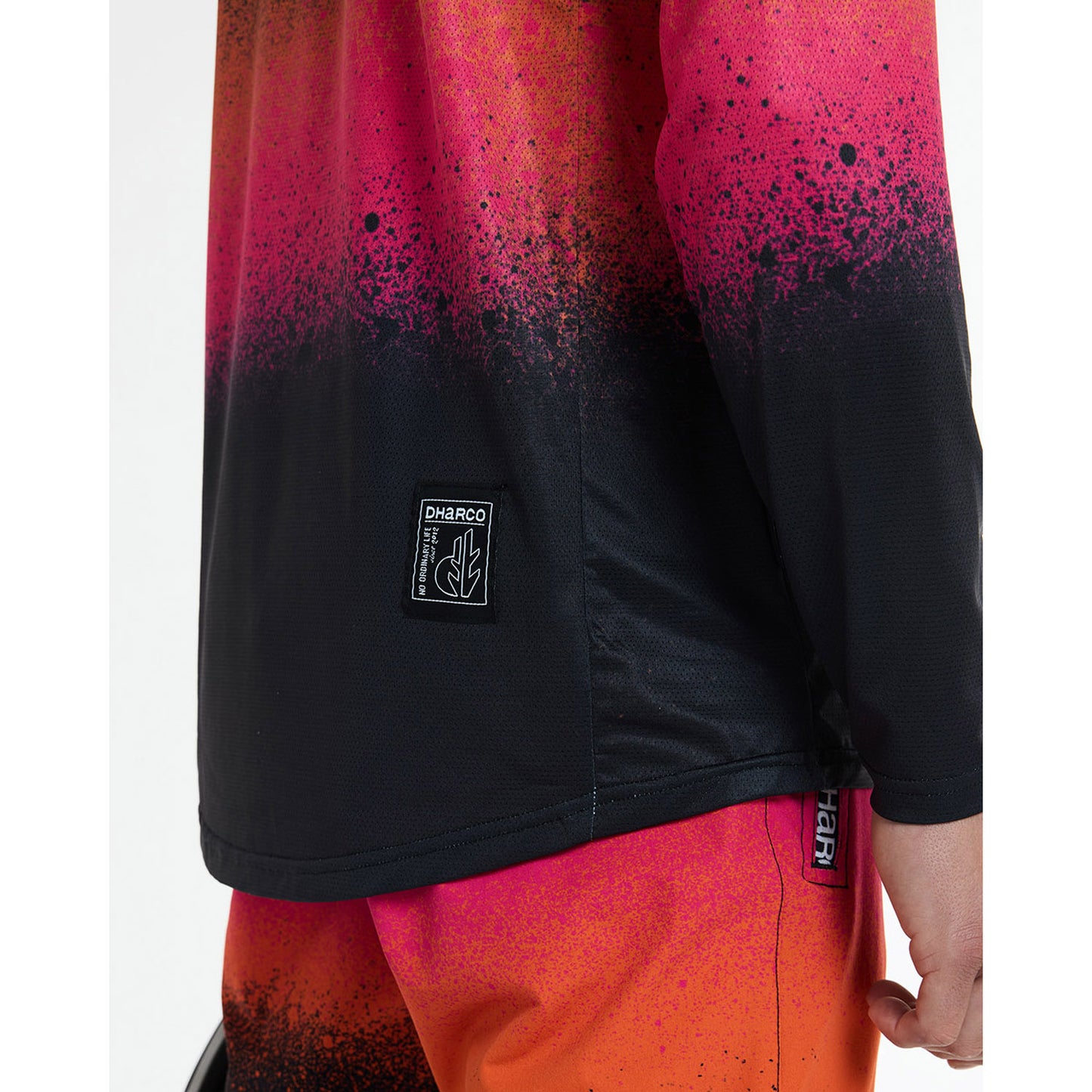 DHARCO RACE BLACK SNAKE Trikot Langarm Schwarz/Orange