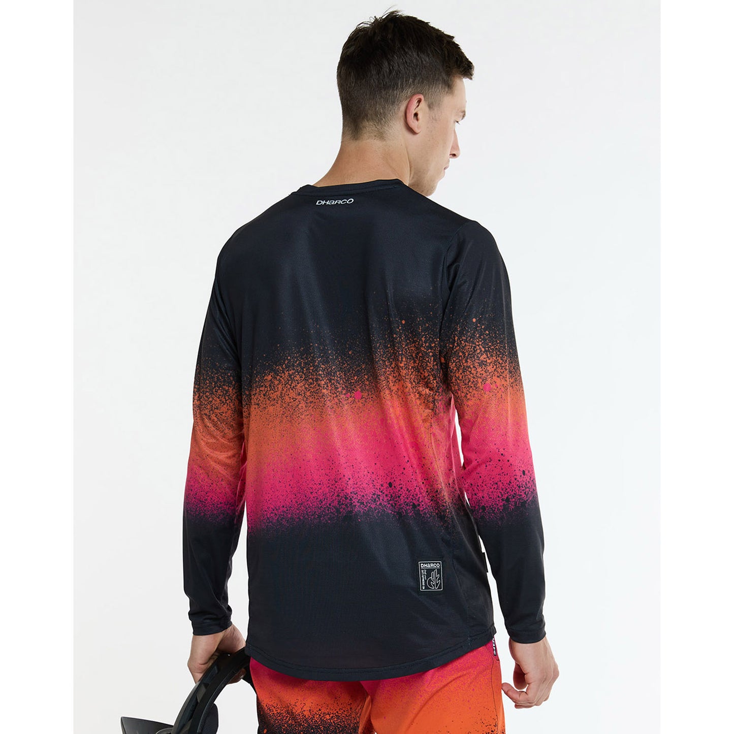 DHARCO RACE BLACK SNAKE Trikot Langarm Schwarz/Orange