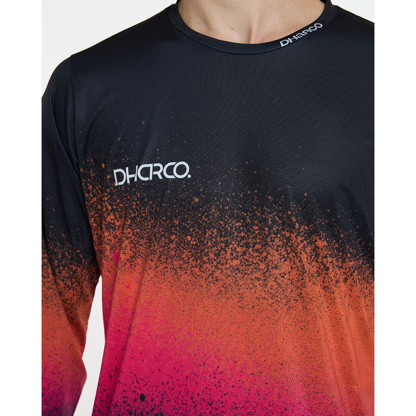 DHARCO RACE BLACK SNAKE Trikot Langarm Schwarz/Orange