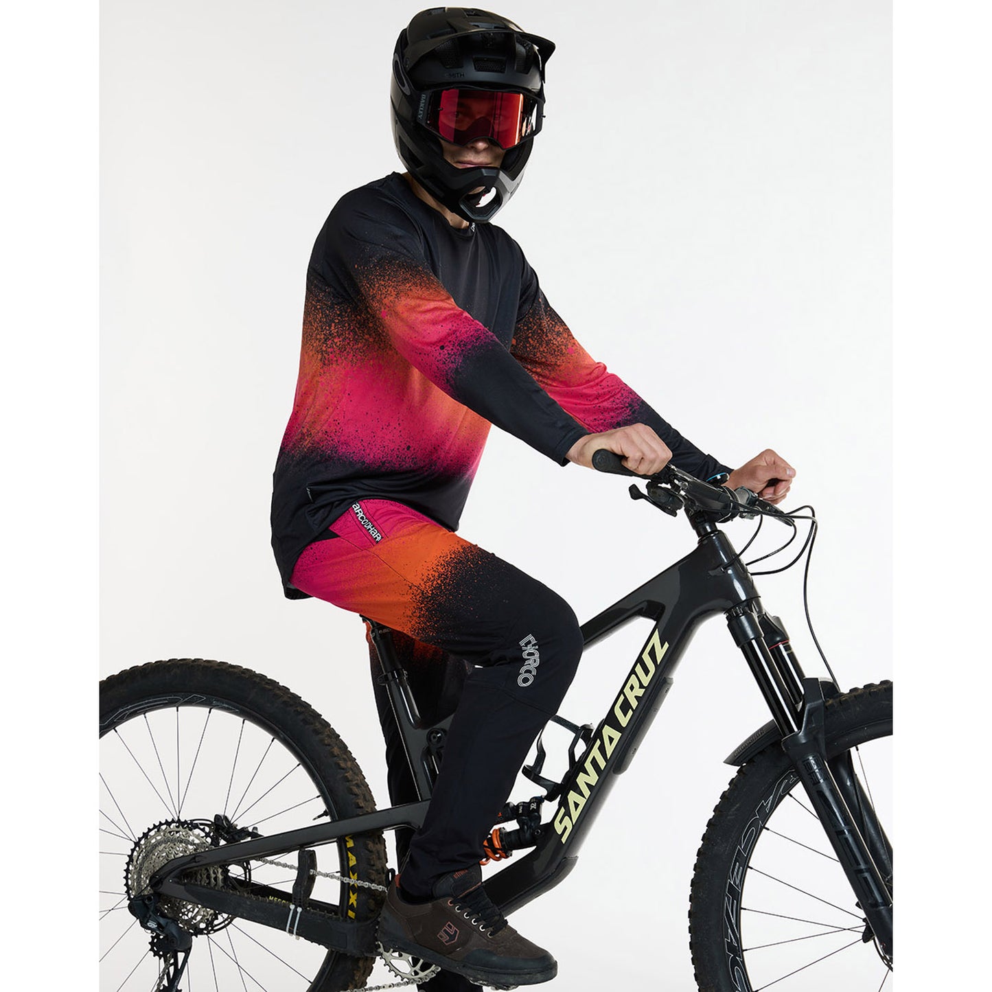 DHARCO RACE BLACK SNAKE Trikot Langarm Schwarz/Orange