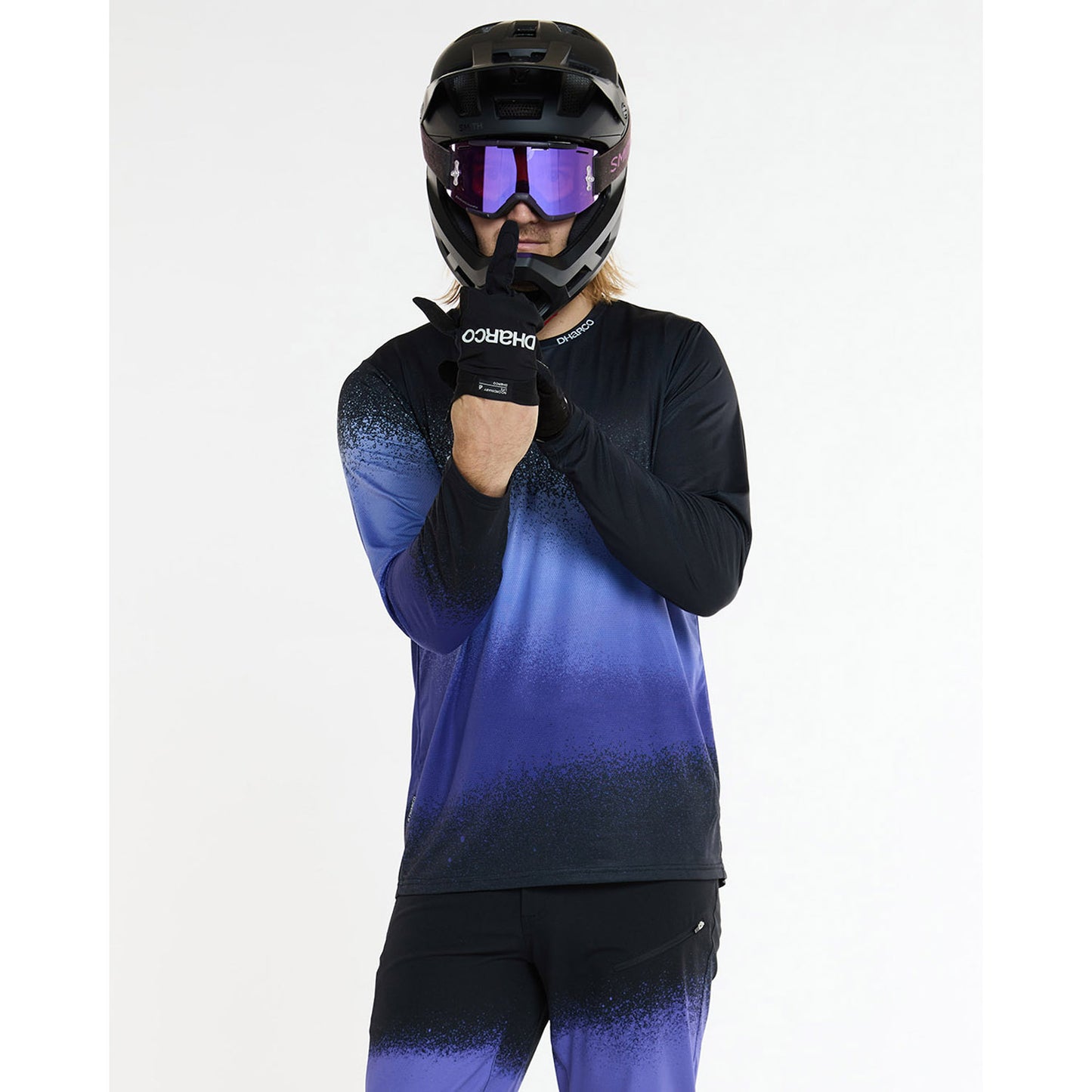DHARCO RACE ULTRA VIOLETT Trikot Langarm Schwarz/Violett
