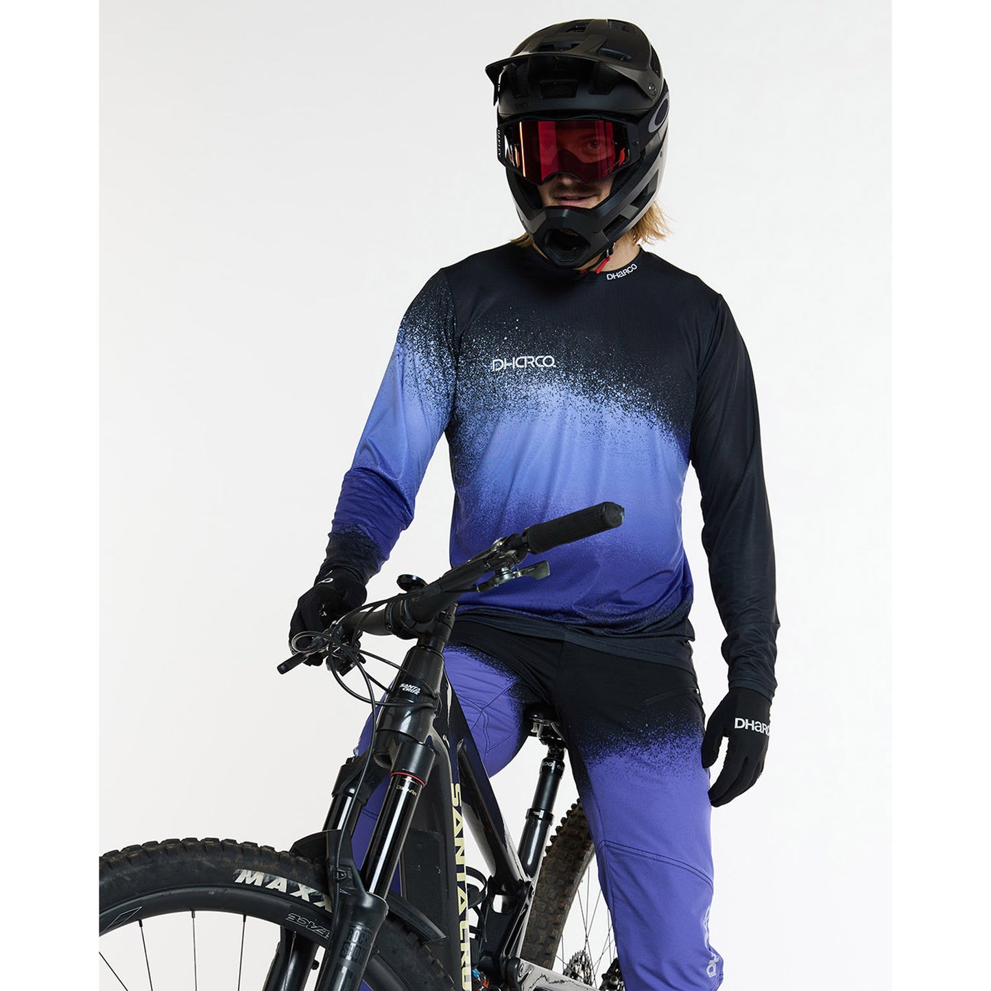 DHARCO RACE ULTRA VIOLETT Trikot Langarm Schwarz/Violett