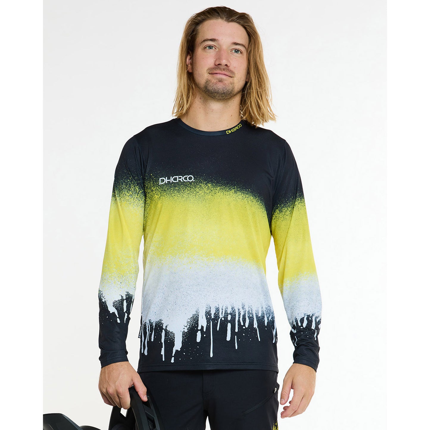 DHARCO RACE ACID RAIN Trikot Langarm Schwarz/Gelb