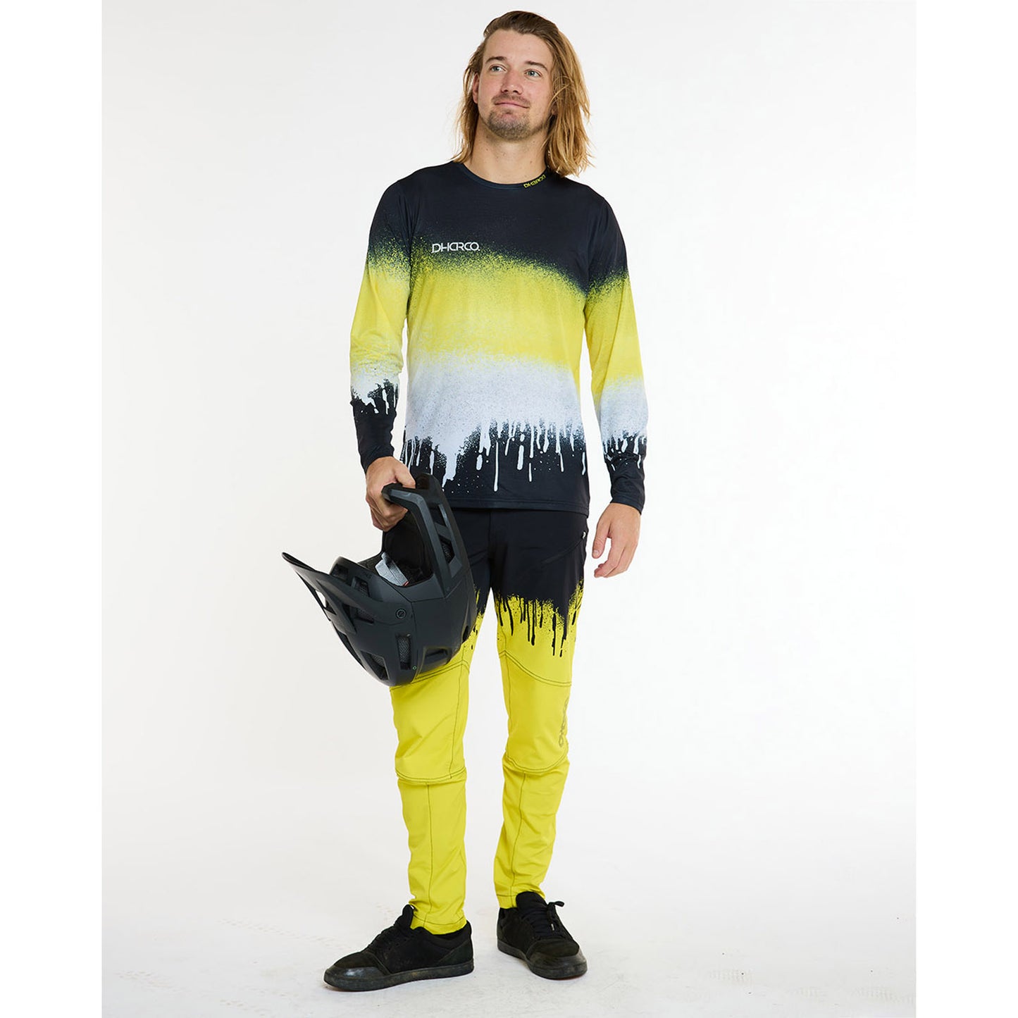 DHARCO RACE ACID RAIN Trikot Langarm Schwarz/Gelb