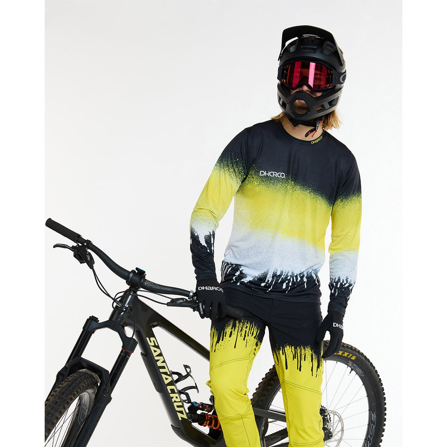 DHARCO RACE ACID RAIN Trikot Langarm Schwarz/Gelb