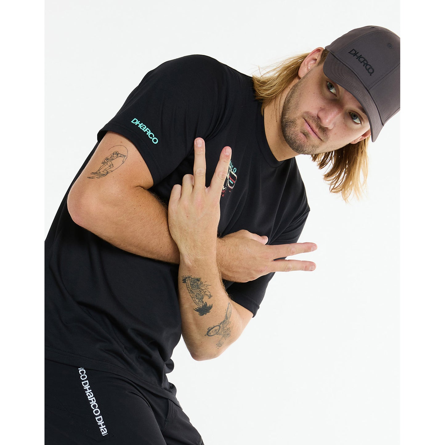 Trikot TECH TEE DHARCO EDDIE Kurzarm Schwarz