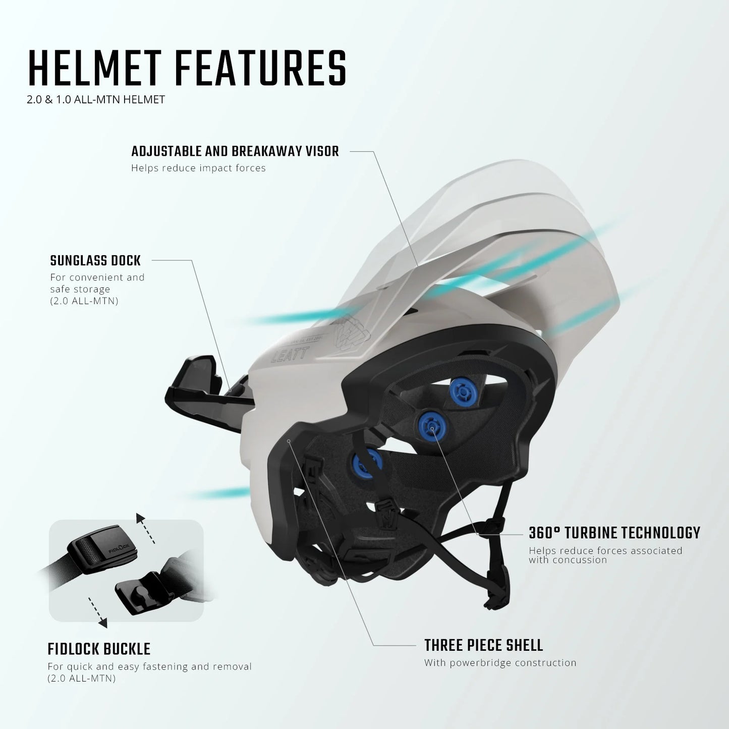 MTB-Helm LEATT ALL-MOUNTAIN 1.0 Blau