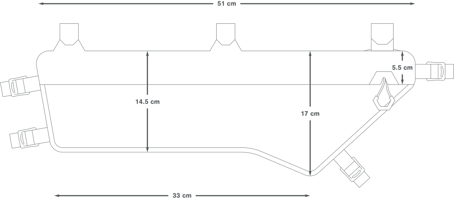 Rahmentasche APIDURA EXPEDITION COMPACT FRAME PACK DRY 5.3 L Schwarz