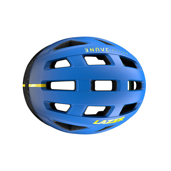 Helm Strasse LAZER TONIC KINETICORE Blau/Gelb