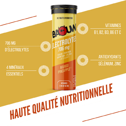 Energiegetränk BAOUW (Röhrchen mit 10 Brausetabletten) Mango/Ananas