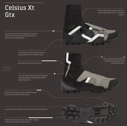 MTB-Schuhe WINTER NORTHWAVE CELSIUS XT GTX Schwarz/Grau