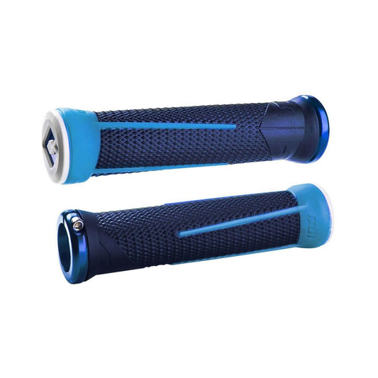 ODI AARON GWIN Lock-On 135 mm Grips Blau