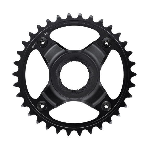 Kettenblatt Mono SHIMANO SM-CRE70-B 9/10/11 Gang 34T Kettenlinie 55 mm Schwarz