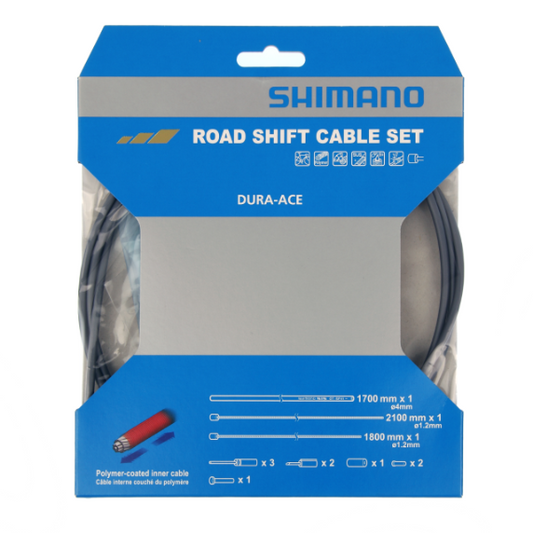 SHIMANO DURA-ACE 9000 Polymer Umwerfer Kabel- und Hüllen-Set Grau