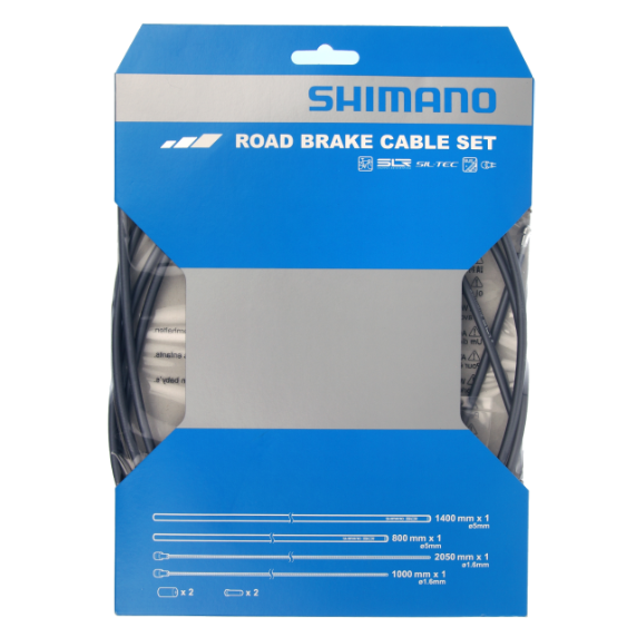 SHIMANO PTFE Bremskabel- und Hüllen-Set Grau