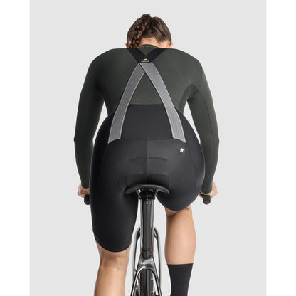 Kurze Damen-Trägerhose ASSOS TACTICA SPRING FALL T5 Schwarz