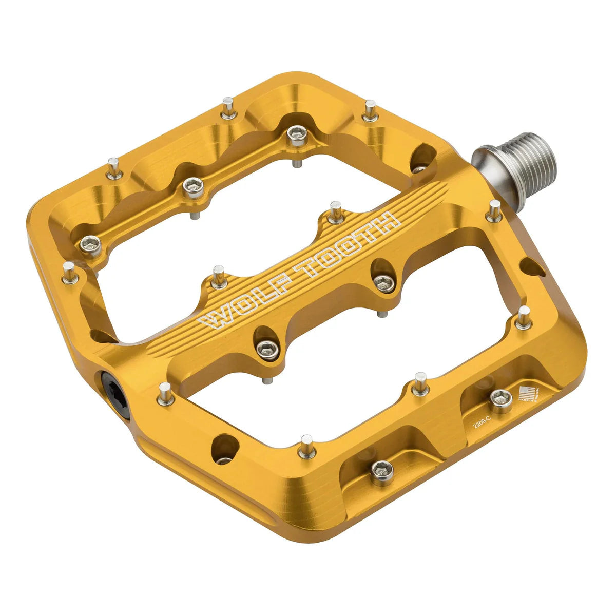 WOLF TOOTH WAVEFORM Flachpedale, Small, Gold
