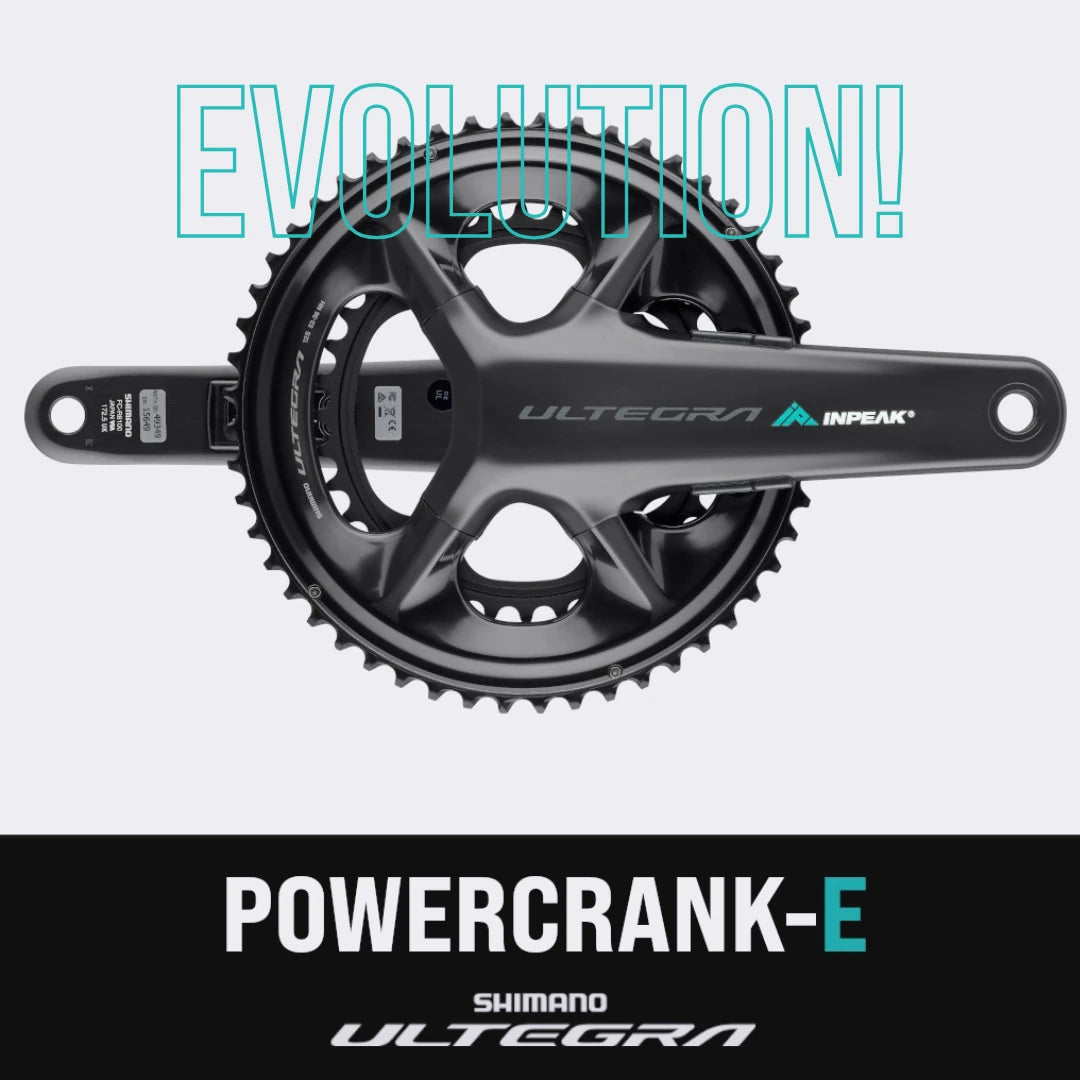 Kurbelgarnitur mit Leistungsmesser INPEAK POWERCRANK-E TWIN2 LR Shimano Ultegra R8100