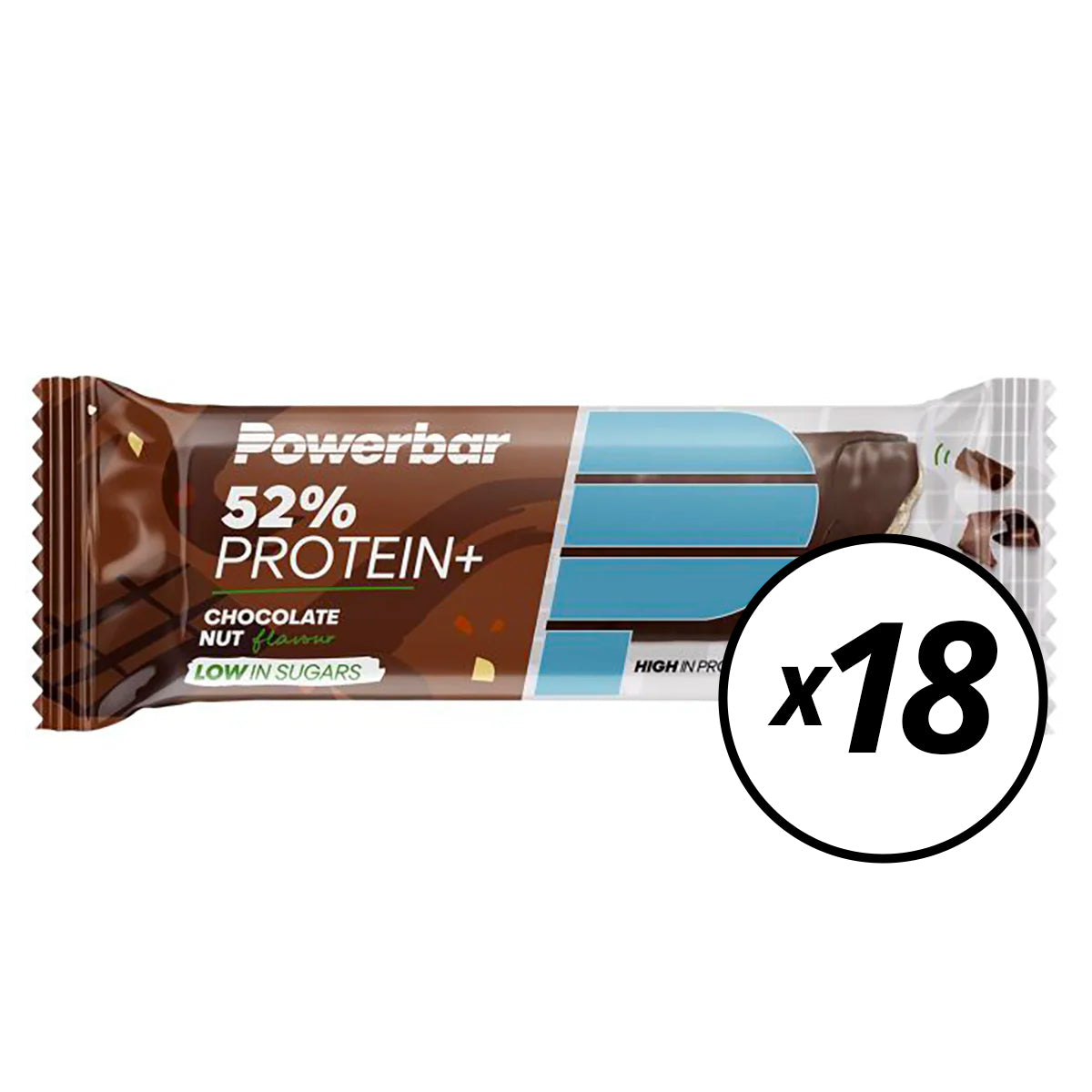 18 POWERBAR 52% PROTEIN PLUS Recovery Bars (55 g) Schokolade Walnuss -Kurzes Datum