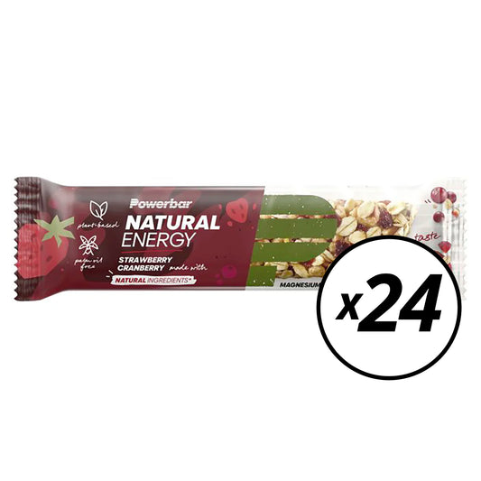 24 POWERBAR NATURAL ENERGY Energieriegel (40 g) Erdbeer-Cranberry - Kurzes Datum