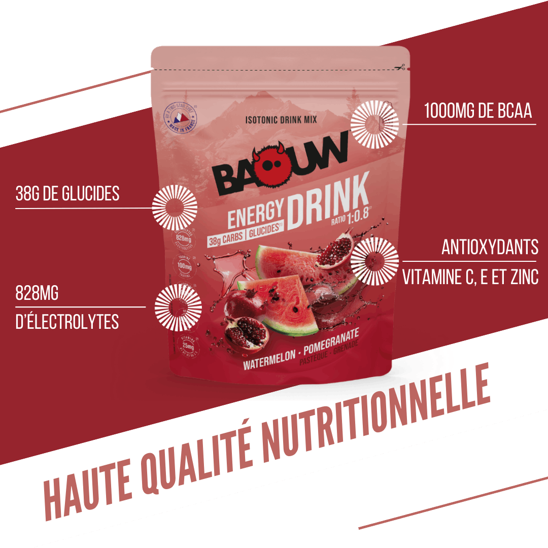 BAOUW ISOTONIC Energy Drink (585g) Wassermelone/Granatapfel