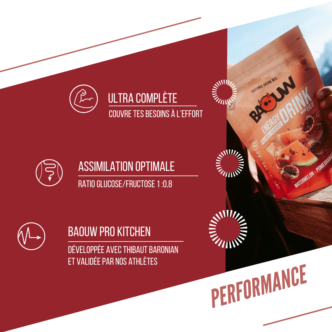 BAOUW ISOTONIC Energy Drink (585g) Wassermelone/Granatapfel