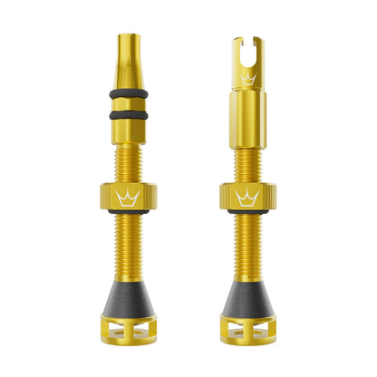 Tubeless-Ventile PEATY'S HOLESHOT FAST FLOW 42mm (x2) Gold