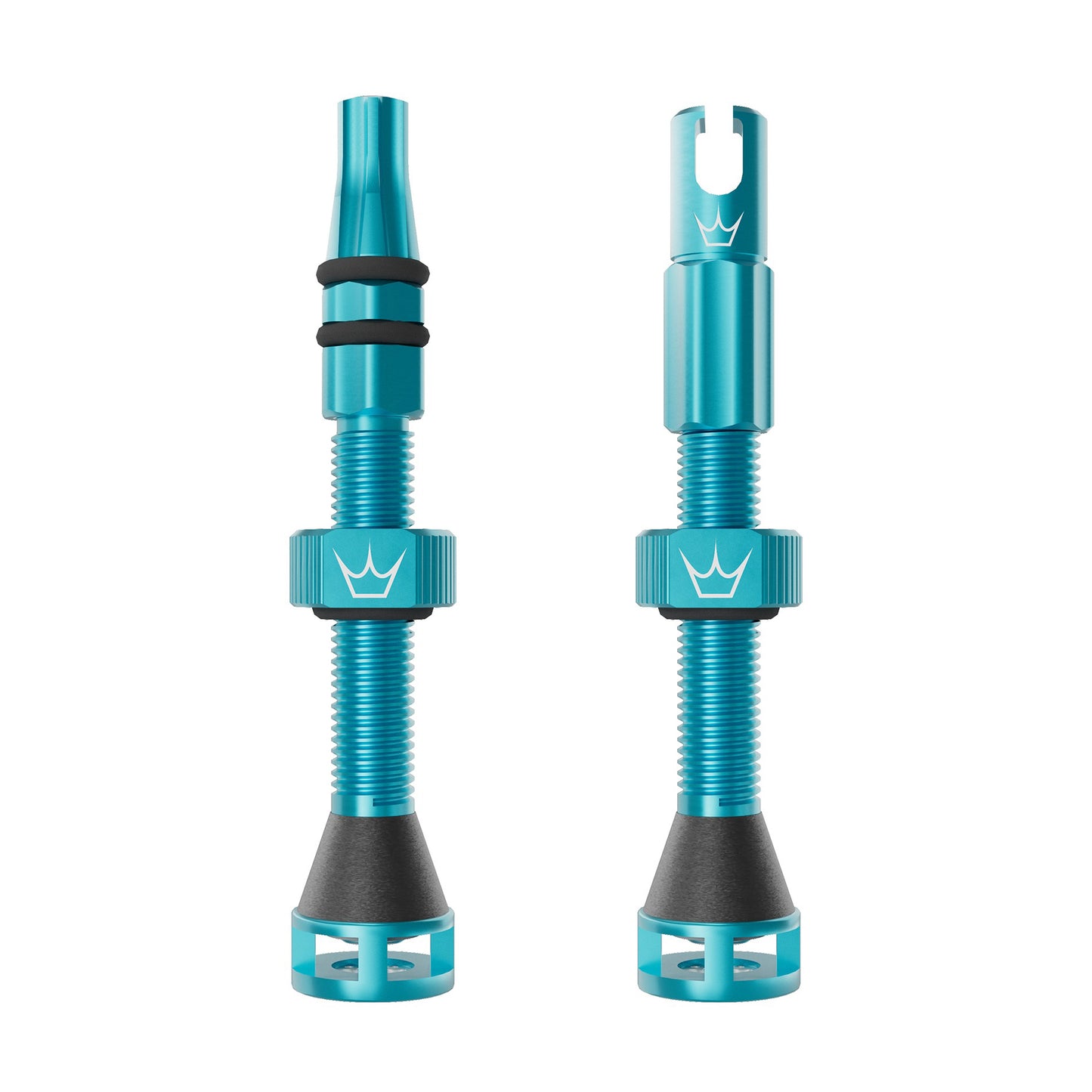 PEATY'S HOLESHOT FAST FLOW Tubeless-Ventile 42mm (x2) Türkis