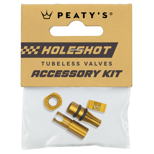 PEATY'S HOLESHOT FAST FLOW Gold Ventilstopfen und Muttern Set