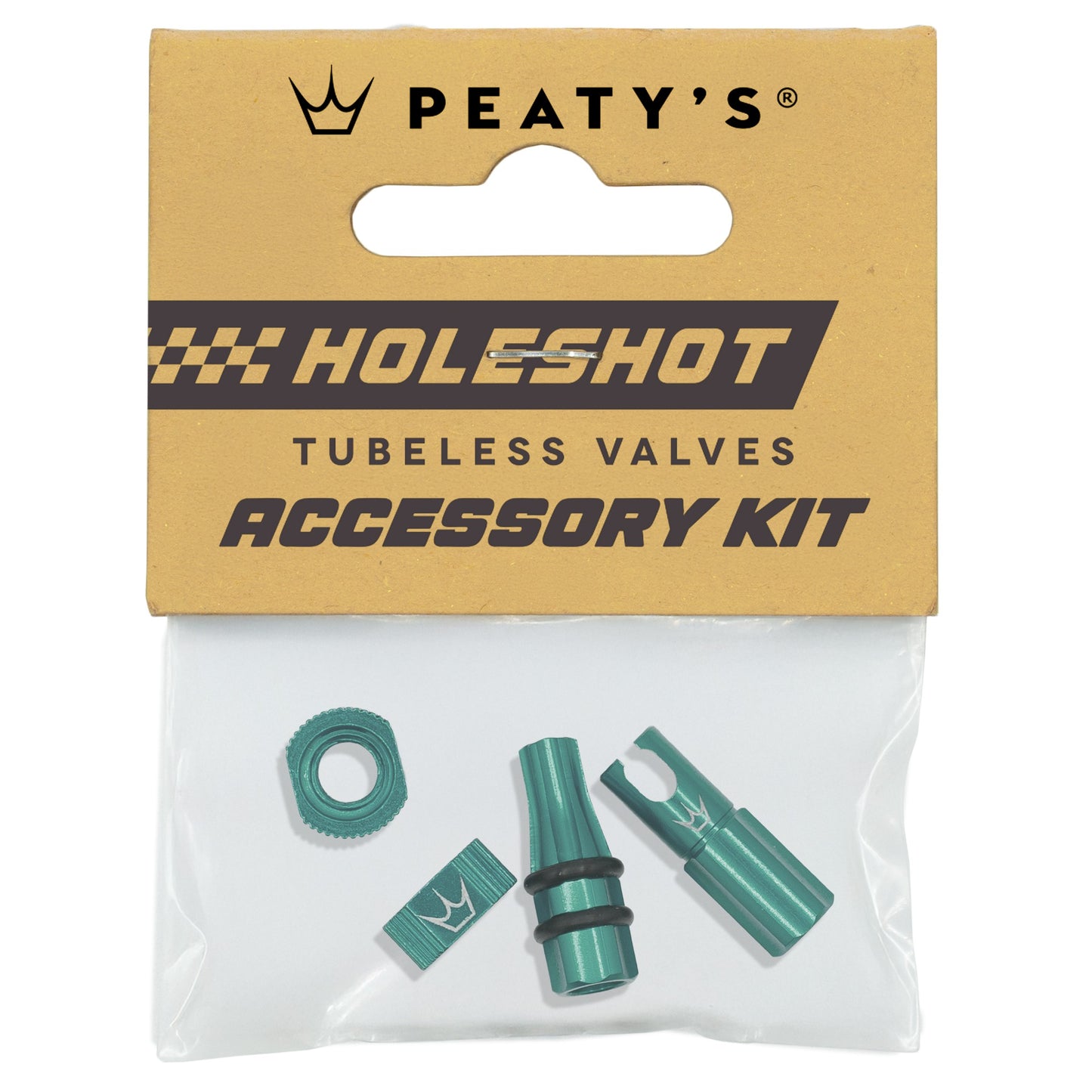 PEATY'S HOLESHOT FAST FLOW Ventilstopfen und Muttern Set Grün