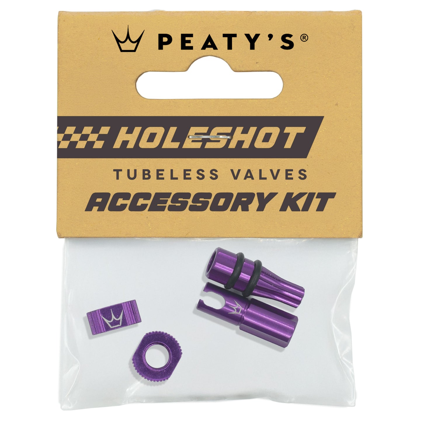 PEATY'S HOLESHOT FAST FLOW Ventilstopfen und Muttern Set Violett