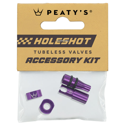 PEATY'S HOLESHOT FAST FLOW Ventilstopfen und Muttern Set Violett