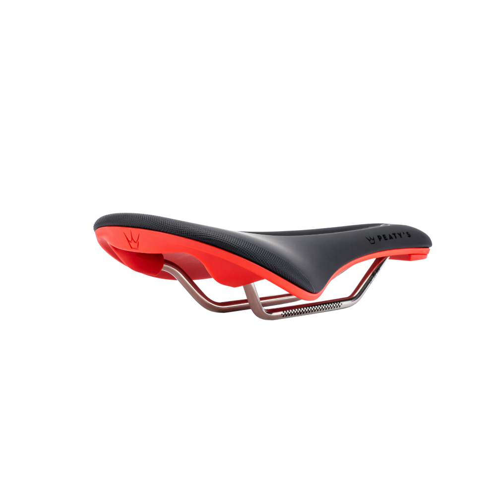 Selle PEATY'S Monarch Rails Titane Rouge
