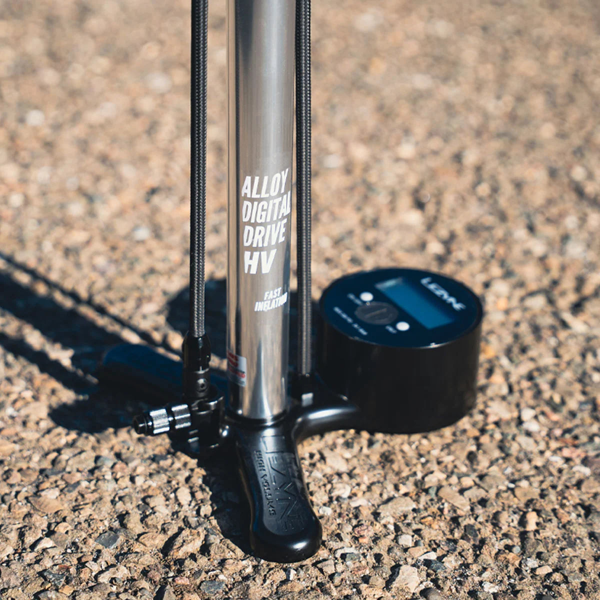 Standpumpe LEZYNE ALLOY FLOOR DRIVE HV DIGITAL 3.5 Schwarz