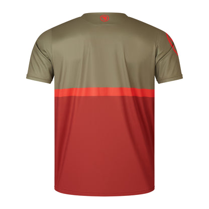 Trikot ENDURA SINGLETRACK CORE TEE II Kurzarm Khaki/Rot