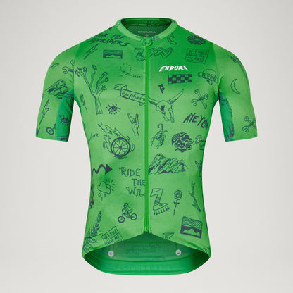 Trikot ENDURA PRO SL PRINT Kurzarm Grün