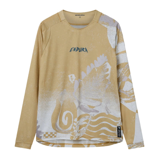 Trikot ENDURA SINGLETRACK PRINT Langarm Sand