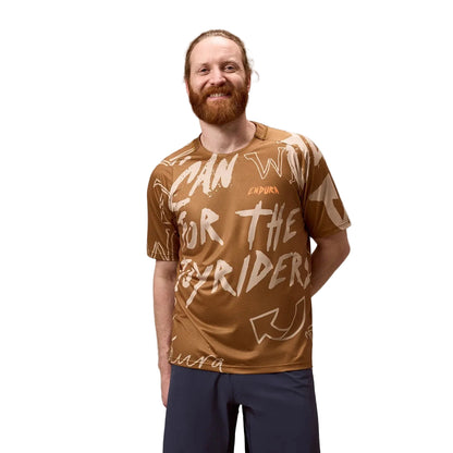 Trikot ENDURA SINGLETRACK PRINT Kurzarm Bronze