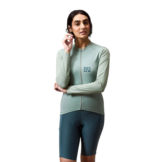 Trikot ENDURA ALLTRACK RIDE Damen Langarm Sage Green