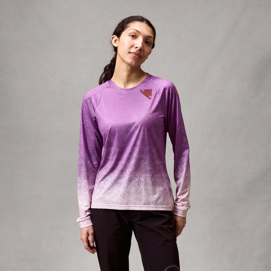 ENDURA SINGLETRACK PRINT ENP Trikot Langarm Frau Violett