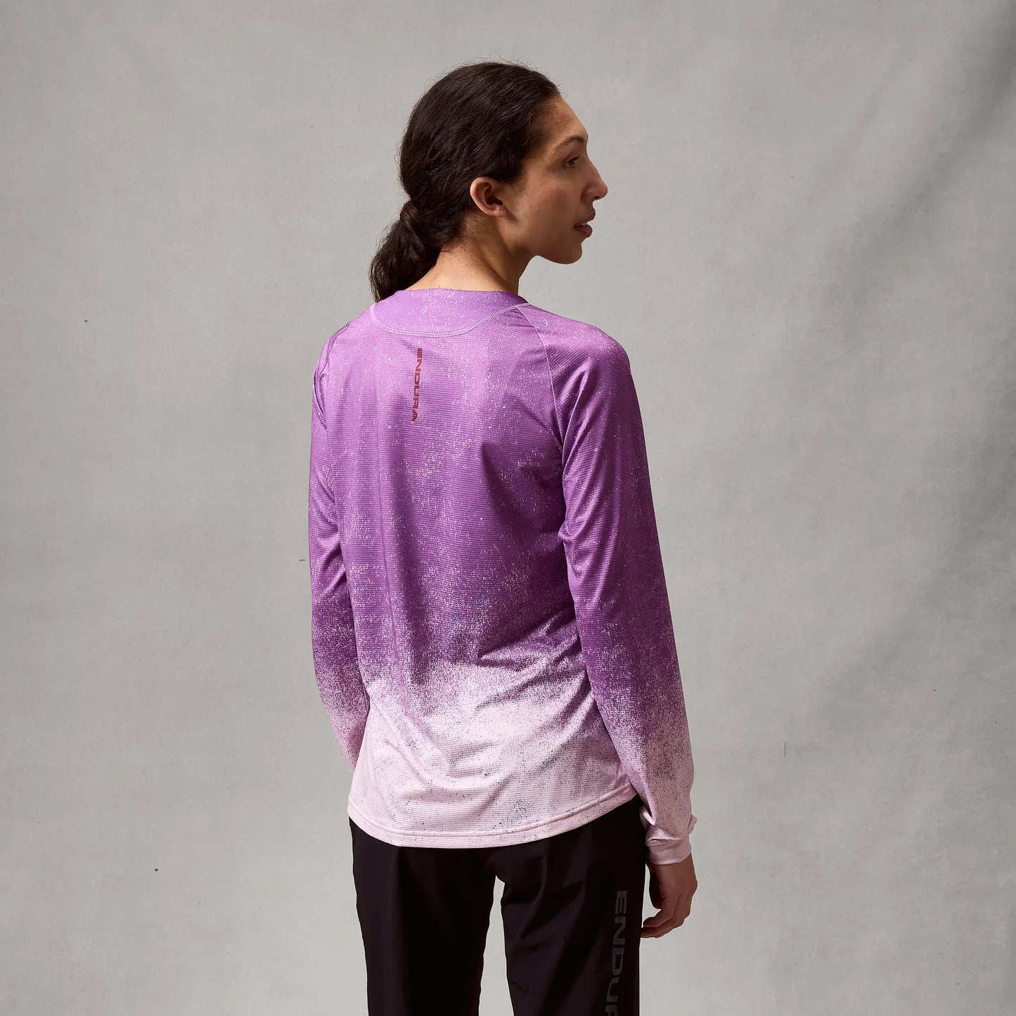 ENDURA SINGLETRACK PRINT ENP Trikot Langarm Damen Violett