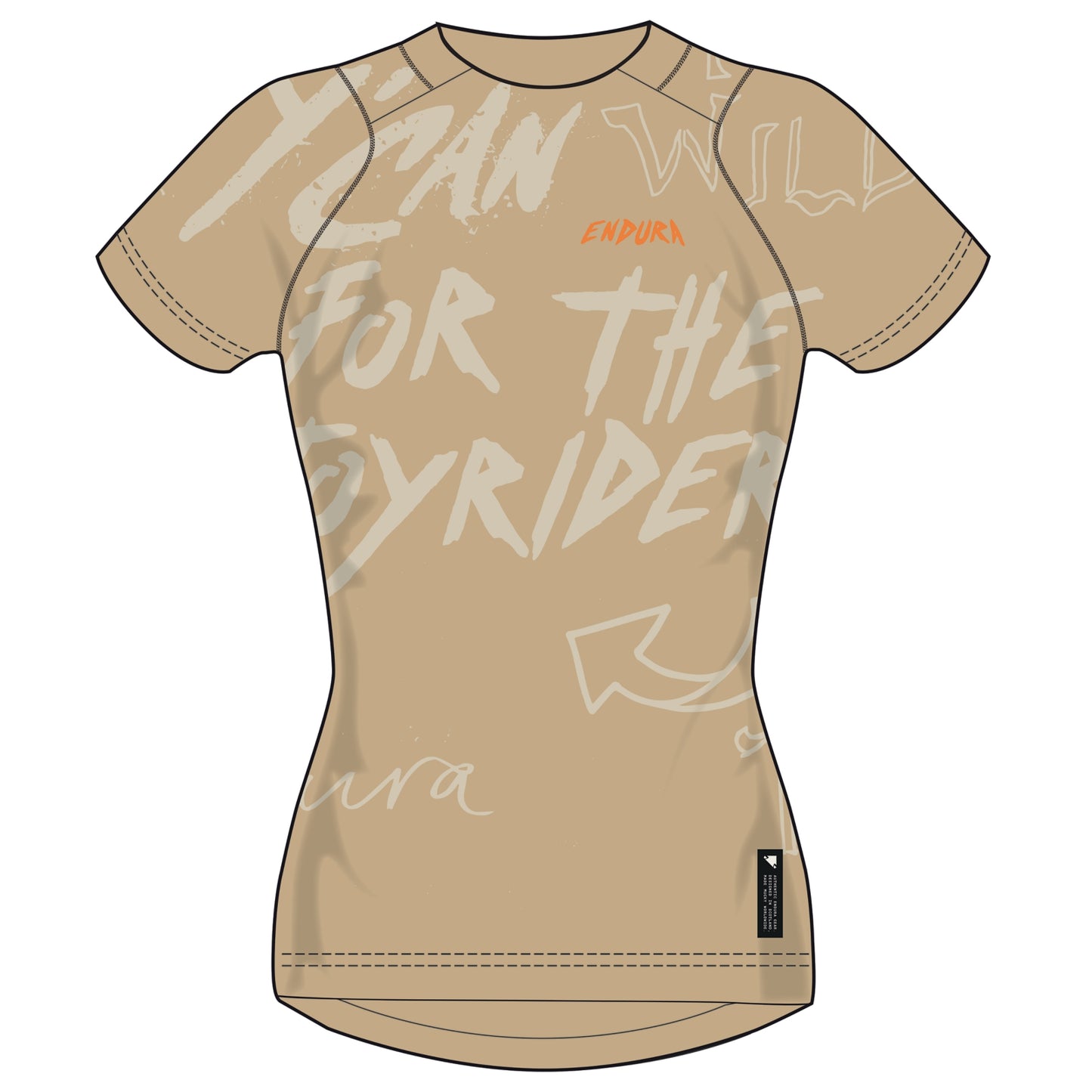 ENDURA SINGLETRACK PRINT Trikot Kurzarm Frau Sand