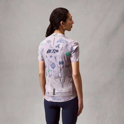 Trikot ENDURA PRO SL PRINT GTI Kurzarm Damen Titanium