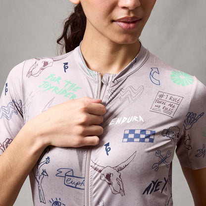 Trikot ENDURA PRO SL PRINT GTI Kurzarm Damen Titanium