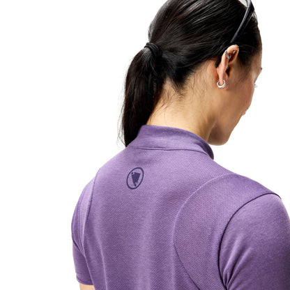 Trikot ENDURA LOOP ZIPPED Kurzarm Damen Violett