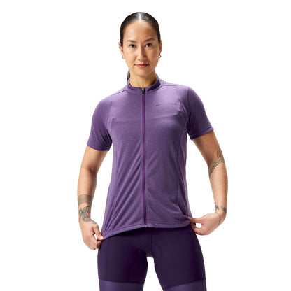 Trikot ENDURA LOOP ZIPPED Kurzarm Damen Violett